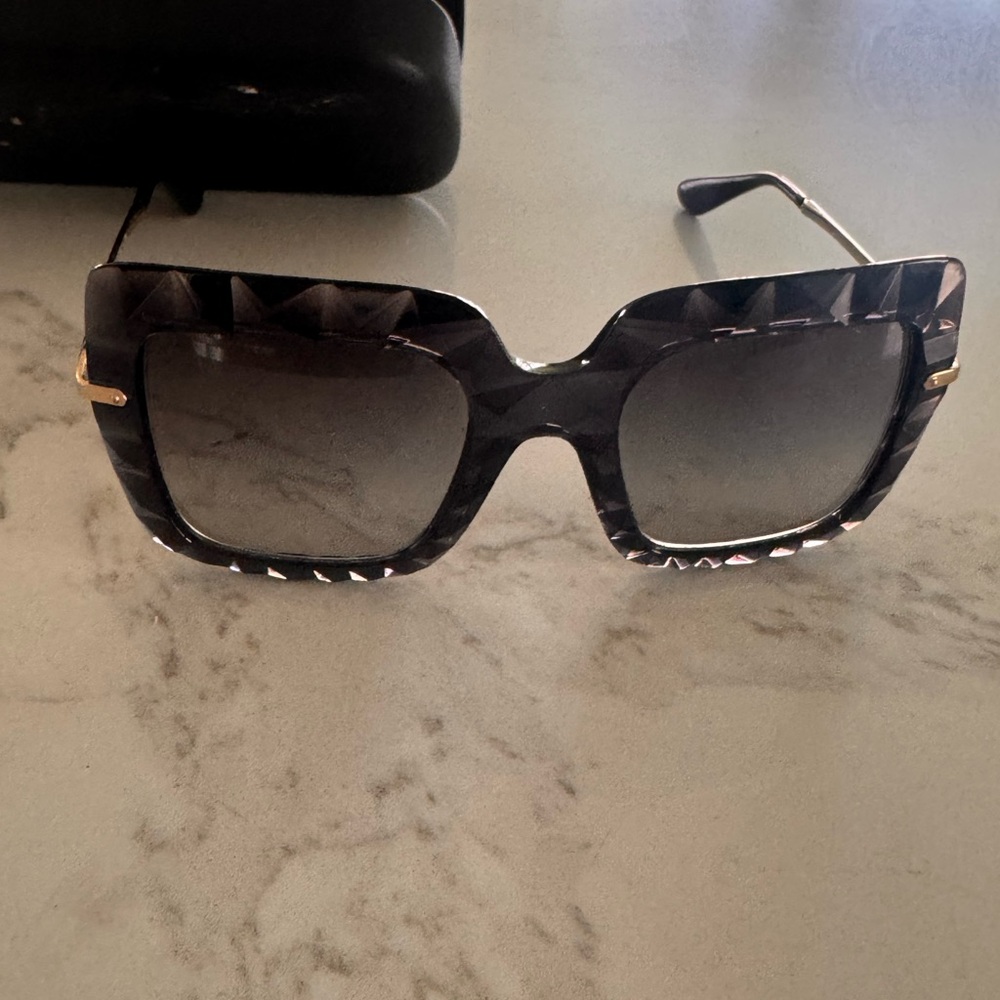 Dolce & Gabbana Black Geometric Sunglasses